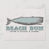 Whale Beach Bum Briefkaart (Voorkant)