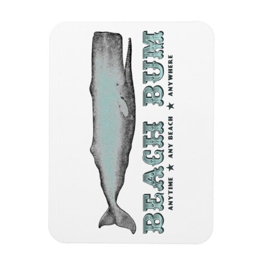 Whale Beach Bum Magnet Magneet (Verticaal)