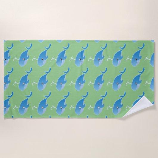 Whale - Beach Towel Strandlaken (Voorkant)