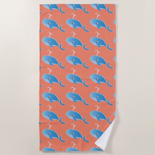 Whale - Beach Towel Strandlaken (Voorkant)