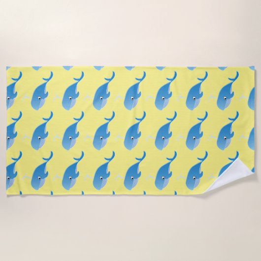 Whale - Beach Towel Strandlaken (Voorkant)
