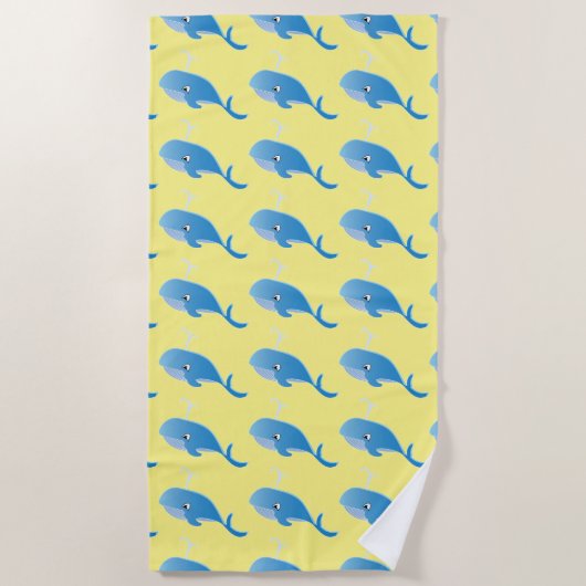 Whale - Beach Towel Strandlaken (Voorkant)