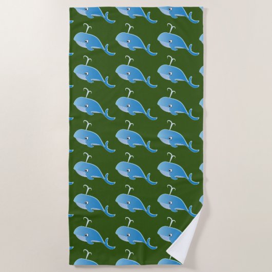 Whale - Beach Towel Strandlaken (Voorkant)