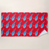 Whale - Beach Towel Strandlaken (Voorkant)