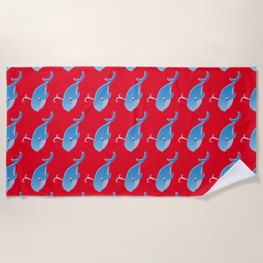 Whale - Beach Towel Strandlaken (Voorkant)