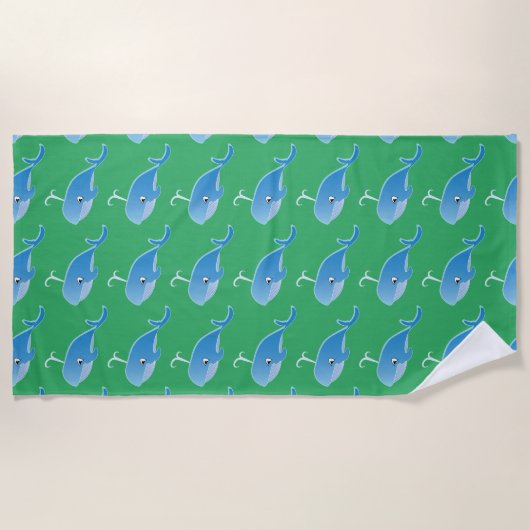 Whale - Beach Towel Strandlaken (Voorkant)