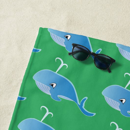 Whale - Beach Towel Strandlaken (In situ)