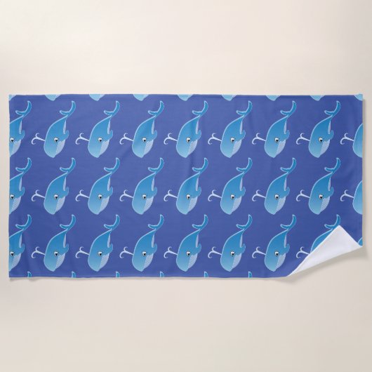 Whale - Beach Towel Strandlaken (Voorkant)