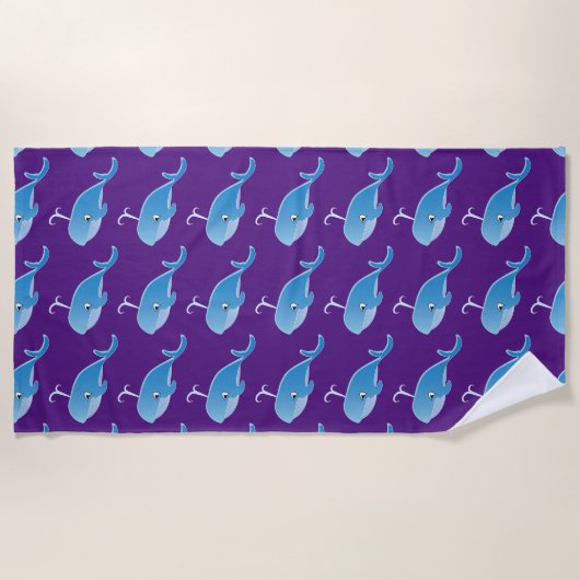 Whale - Beach Towel Strandlaken (Voorkant)
