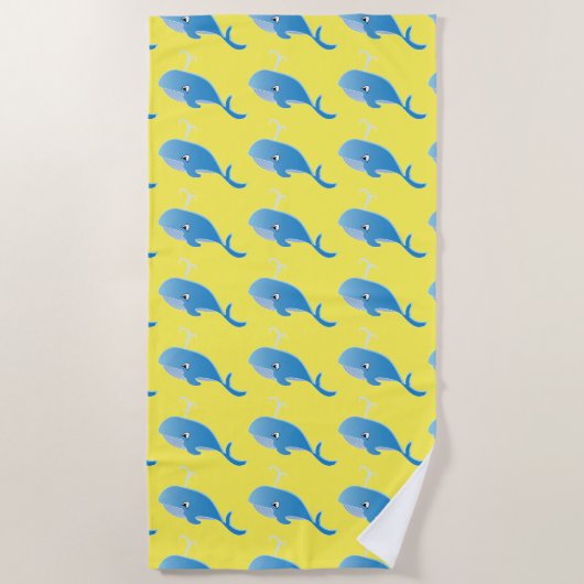 Whale - Beach Towel Strandlaken (Voorkant)