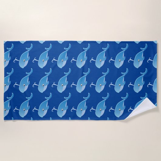 Whale - Beach Towel Strandlaken (Voorkant)
