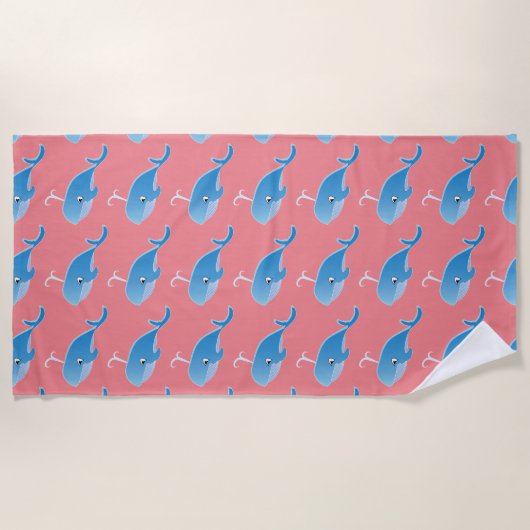 Whale - Beach Towel Strandlaken (Voorkant)