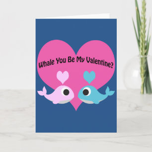 Whale ben je mijn Valentijn? Feestdagen Kaart