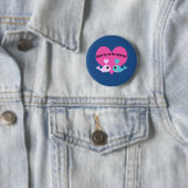 Whale ben je mijn Valentijn? Ronde Button 5,7 Cm (In situ)
