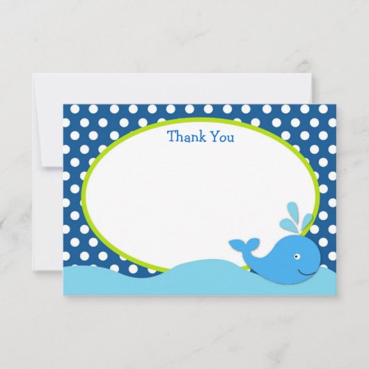 Whale Birthday Dank je kaarten (Voorkant)