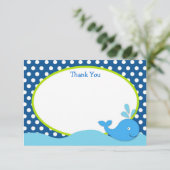 Whale Birthday Dank je kaarten (Staand voorkant)