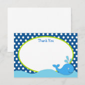 Whale Birthday Dank je kaarten (Voorkant / Achterkant)