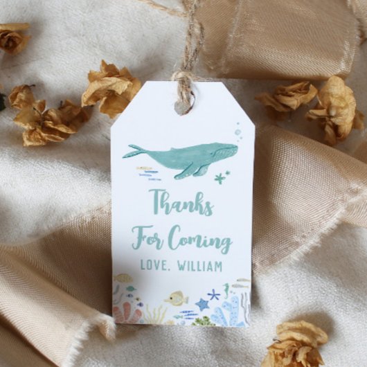 Whale Birthday Dank u Cadeaulabel