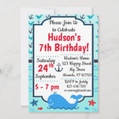 Whale Birthday Invitation Kaart (Voorkant)