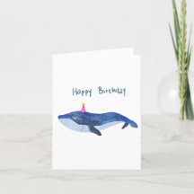 Whale Birthday Kaart