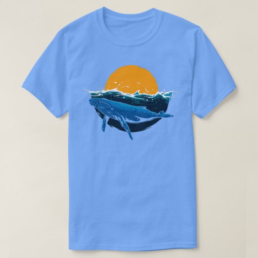 Whale Black Orca Ocean SwVING Sunrise T-shirt (Design voorkant)