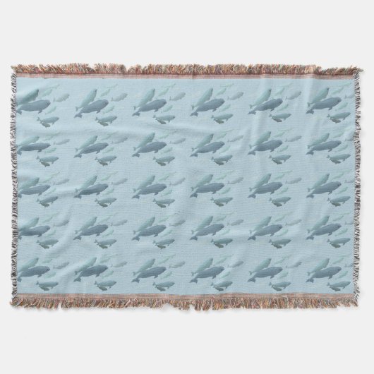 Whale Blanket Beluga Whale Art Throw Blankets Blan Deken (Voorkant)