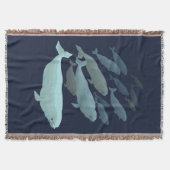 Whale Blanket Beluga Whale Art Throw Blankets Blan Deken (Voorkant)