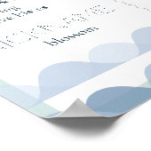 Whale Blue 1st Birthday Milestone Poster (Hoek)