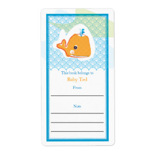 Whale Bookplaat Etiket