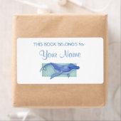 Whale Bookplate Sticker Label (Insitu)