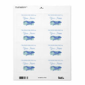 Whale Bookplate Sticker Label (Full Sheet)