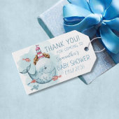 Whale Boy Baby shower Dank je Cadeaulabel