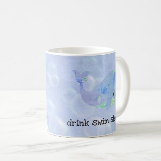 Whale Bubbles Mok zwemmen (Voorkant rechts)