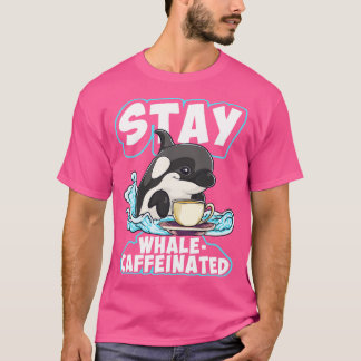 Whale Cafeïnehoudende Koffiepun Mannen Vrouwen Gra T-shirt