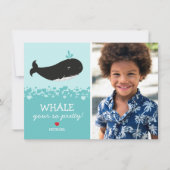 Whale Classroom Foto Valentijn Feestdagenkaart (Voorkant)