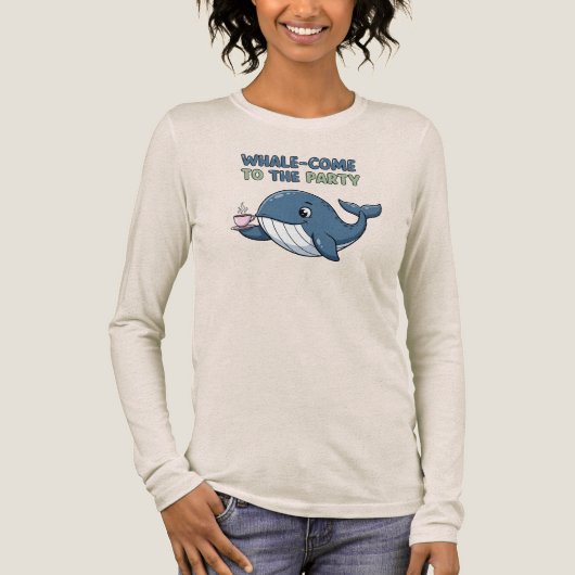 Whale-Come to the Party Tri-Blend Shirt (Voorkant)