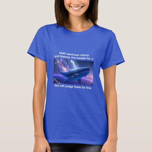 Whale Comeback (donker) T-shirt (Voorkant)