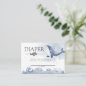 Whale Diaper Raffle-kaart invoegen Informatiekaartje (Staand voorkant)
