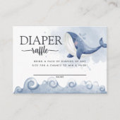 Whale Diaper Raffle-kaart invoegen Informatiekaartje (Voorkant)