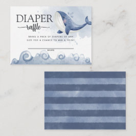 Whale Diaper Raffle-kaart invoegen Informatiekaartje