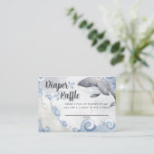 Whale Diaper Raffle-kaart invoegen Informatiekaartje (Staand voorkant)
