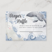 Whale Diaper Raffle-kaart invoegen Informatiekaartje (Voorkant)