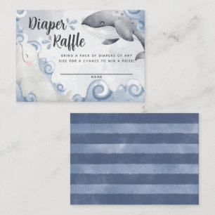 Whale Diaper Raffle-kaart invoegen Informatiekaartje