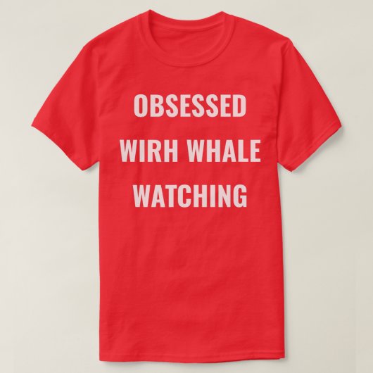 Whale die geobsedeerd kijkt Ik hou van walvissen T-shirt (Design voorkant)