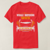 Whale die met Kerstmis en met een feestdag rondkij T-shirt (Design voorkant)