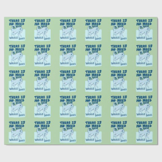 Whale Dog funny creature Cadeaupapier (Vlak)