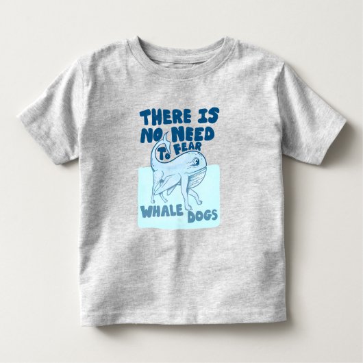 Whale Dog funny creature Kinder Shirts (Voorkant)