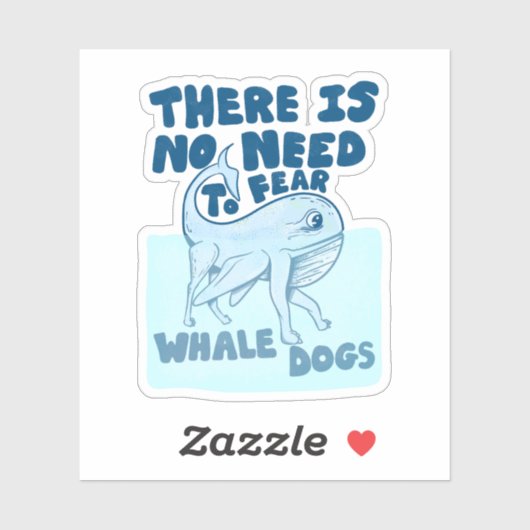 Whale Dog funny creature Sticker (Vel)