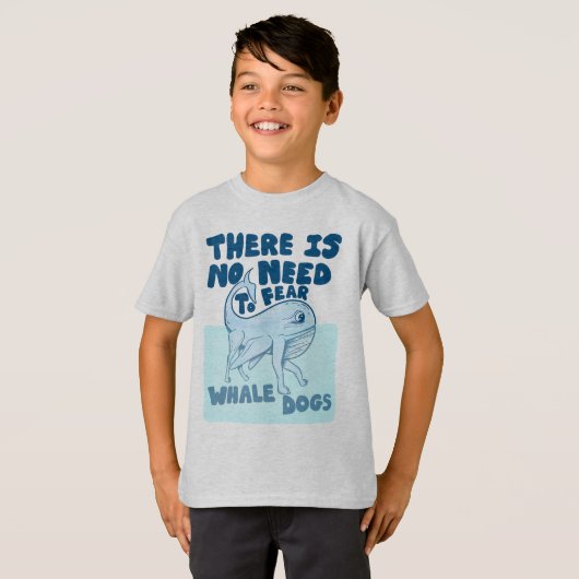 Whale Dog funny creature T-shirt (Voorkant volledig)