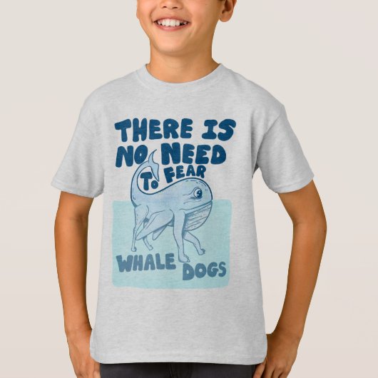 Whale Dog funny creature T-shirt (Voorkant)